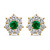Emerald Flower Stud Earrings (5.15TCW)