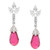 DROP EARRING WITH SMALL BRIOLETTE - EF1164B/RUB/CZ