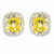 Extra Large Canary Cushion with Pave Halo Earrings (19.25 TCW) Extra Large Canary Cushion with Pave Halo Earrings (19.25 TCW)