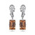 Coffee Drop Earrings with Cushion Top (19.4TCW)