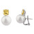 Pearl and Canary Asscher Studs (2.5 TCW)