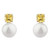Pearl and Canary Asscher Studs (2.5 TCW)