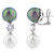 Pearl and Round Drop Earrings (3 TCW)