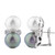 DOUBLE PEARL 12MM BUTTON EARRING - EF1385/PRL/CZ
