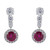 PAVE SET .8CT ROUND DROP EARRING - EF1409/RUB/CZ