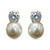 12MM PEARL WITH 2CT ROUND STONE - EF1212W/PRL/CZ