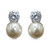 12MM PEARL WITH 2CT ROUND STONE - EF1212W/PRL/CZ