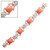 CABACHON AND DIAMOND BRACELET - B22/CORAL/CZ