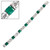 Square-Cut Emeralds and Clear Asscher Tennis Bracelet (62.5 TCW)