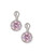 Pink Solitaire & Pave Drop Earrings (14.75 TCW)