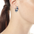 Sapphire and Clear Oval-Cut Hoop Earrings Sapphire and Clear Oval-Cut Hoop Earrings