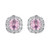 Pink Asscher Halo Earrings (11.8 TCW) Pink Asscher Halo Earrings (11.8 TCW)