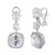 1.5CT CUSHION  1CT CUSHION AND 8 CT HALO SET CUSHION DROP EARRING - EF1330/CZ