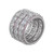 Three Row Pink and Clear Eternity Band (10 TCW) Three Row Pink and Clear Eternity Band (10 TCW)