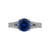 Round Sapphire Split Shank Ring (1.75 TCW)