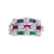 Three Row Baguette and Round Eternity Band