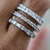 CZ Eternity band ring with Princess cut stones of approximately 4 total carat weight. 3mm Prong set. LCF444-CZ