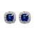 Sapphire Square Halo Earrings (11.8 TCW)