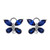 Sapphire Butterfly Stud Earrings (5.5 TCW)