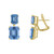 Double Emerald-Cut  Aquamarine Drop Earrings (19 TCW) Double Emerald-Cut  Aquamarine Drop Earrings (19 TCW)