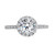 Round Halo Ring with Pave Band (2.30 TCW)