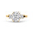 9x7 Oval(2CT) with 2 Round cz (.16ct)-F1500-CZ-14KT