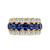 Three Row Sapphire Oval & Round Eternity Band