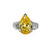 5ct Pear-Shaped Cut Center with 6 Baguette Cut of 1TCW on the sides.  LC361PS-CZ