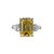 5CT Emerald Cut Center with 2 Pear-Shaped cut stones of 1.5 TCW on the sides. CJ7/11LC-CAN-CZ