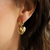 Puffed Double Heart Drop Earring