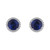 Round Sapphire Halo Stud Earrings (10 TCW) Round Sapphire Halo Stud Earrings (10 TCW)