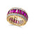 Ruby Baguette and Round Wedding Band (7.25TCW)