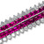 Wide Bracelet of Channel Set Princess Cuts and Rounds- B87-RUBY/CZ