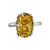 4CT (13x9mm) Canary Yellow Oval With Drop Halo