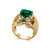 4CT(10MM) Princess Cut Emerald Statement Ring