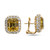 7CT(12x10) Emerald Cut Canary Earring with Double Halo