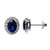 Sapphire and Pave Oval Studs with Vermeil (2.5 TCW)