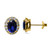 Sapphire and Pave Oval Studs with Vermeil (2.5 TCW)