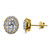 Pave Oval Studs with Vermeil (2.5 TCW)