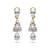 MULTI PEARSHAPE CZ DROP EARRING