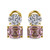 Clear Oval and Pink EMERALD-Cut Double Stud Earrings (8 TCW) Clear Oval and Pink EMERALD-Cut Double Stud Earrings (8 TCW)