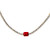 Four Prong Tennis Neck with 2.5ct Lab Ruby Emerald Cut