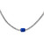 Four Prong Tennis Neck with 2.5ct Lab Sapphire Emerald Cut
