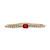Bracelet with 2.5ct Emerald Cut Ruby