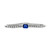 Bracelet with 2.5ct Emerald Cut Lab Sapphire