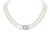 My Wedding Wardrobe Double Strand Pearl Necklace with Halo Clasp