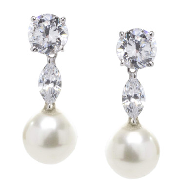 ピアス [PRIMAUTE] Round Cubic Earring Round, Marquis and Pear Drop Earrings - Fantasia by DeSerio