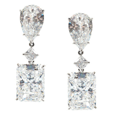 アクセサリー Pear Shaped Stone Ear Charms 8x12mm Pear Cut Gemstone Connector Charm: Gold Plated Bezel Set