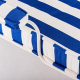 Waterhouse Sun Lounger - Mediterranean Blue Stripe | Antique White Frame
