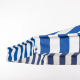 THE AMALFI UMBRELLA - CREW MEDITERRANEAN BLUE STRIPE